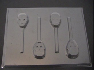 479sp Metal Man Face Chocolate or Hard Candy Lollipop Mold